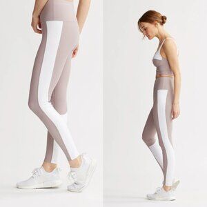 🦋 REVOLVE NYLORA Levee Mauve White Leggings Small Yoga Workout Athletic